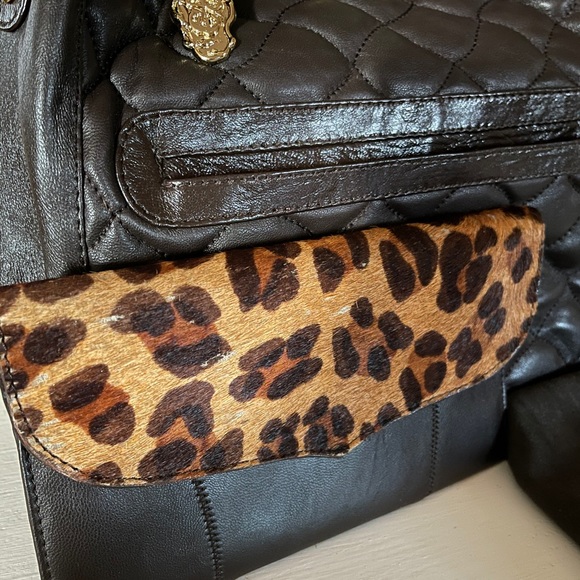 Carlos Falchi Designer Hobo Quilted Brown Handbag - Picture 5 of 16